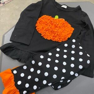 Pumpkin & Polka Dots